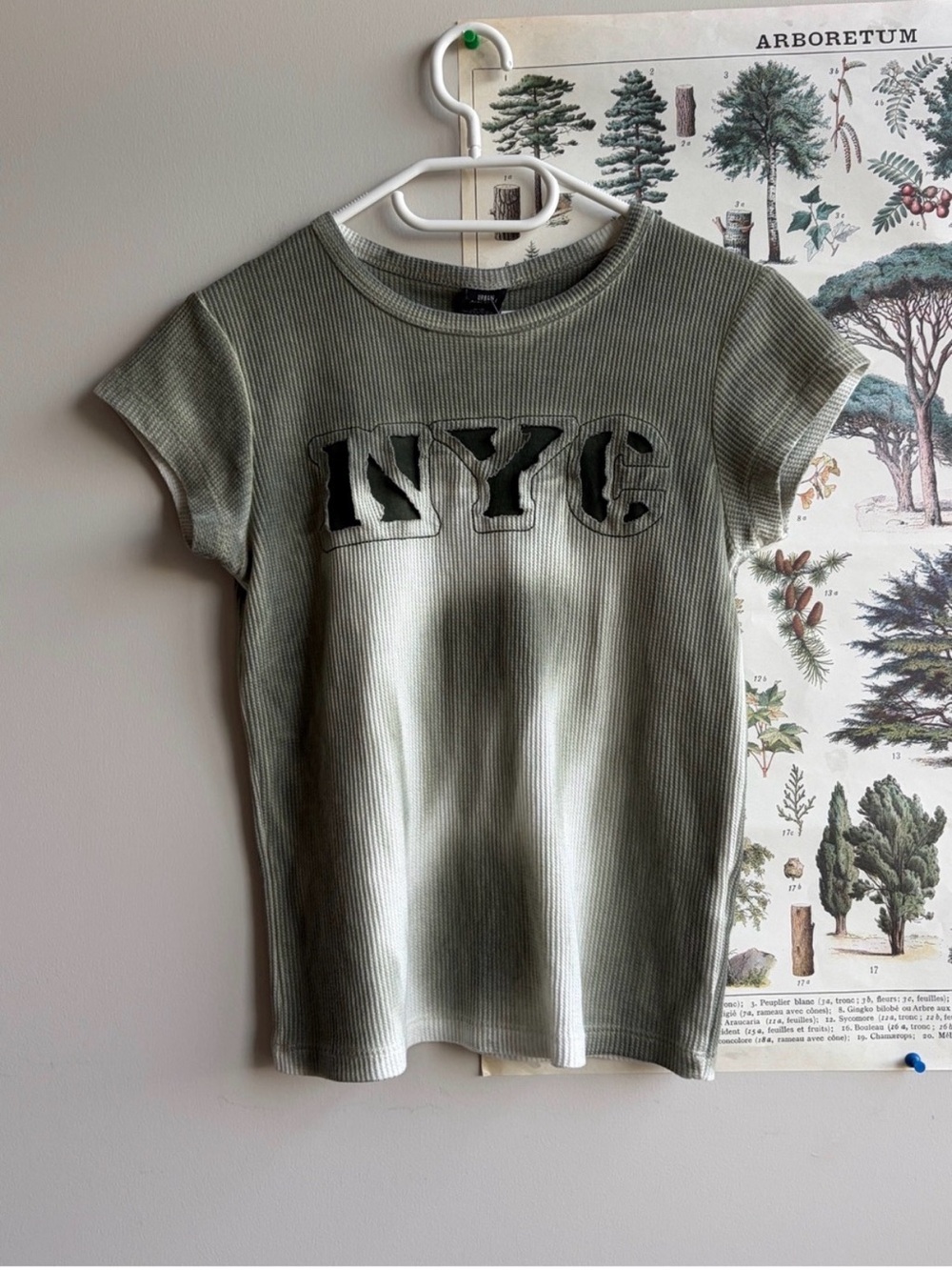 Urban Outfitters NYC Ribbed Short Sleeve Tee